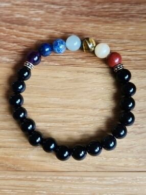 Chakra Bracelet, Stretch, Hand Crafted